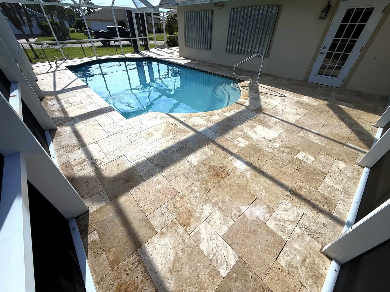 Finished pool, wide view